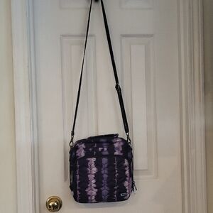 Lug Crossbody Bag in Purple and Black